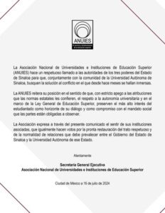Comunicado ANUIES