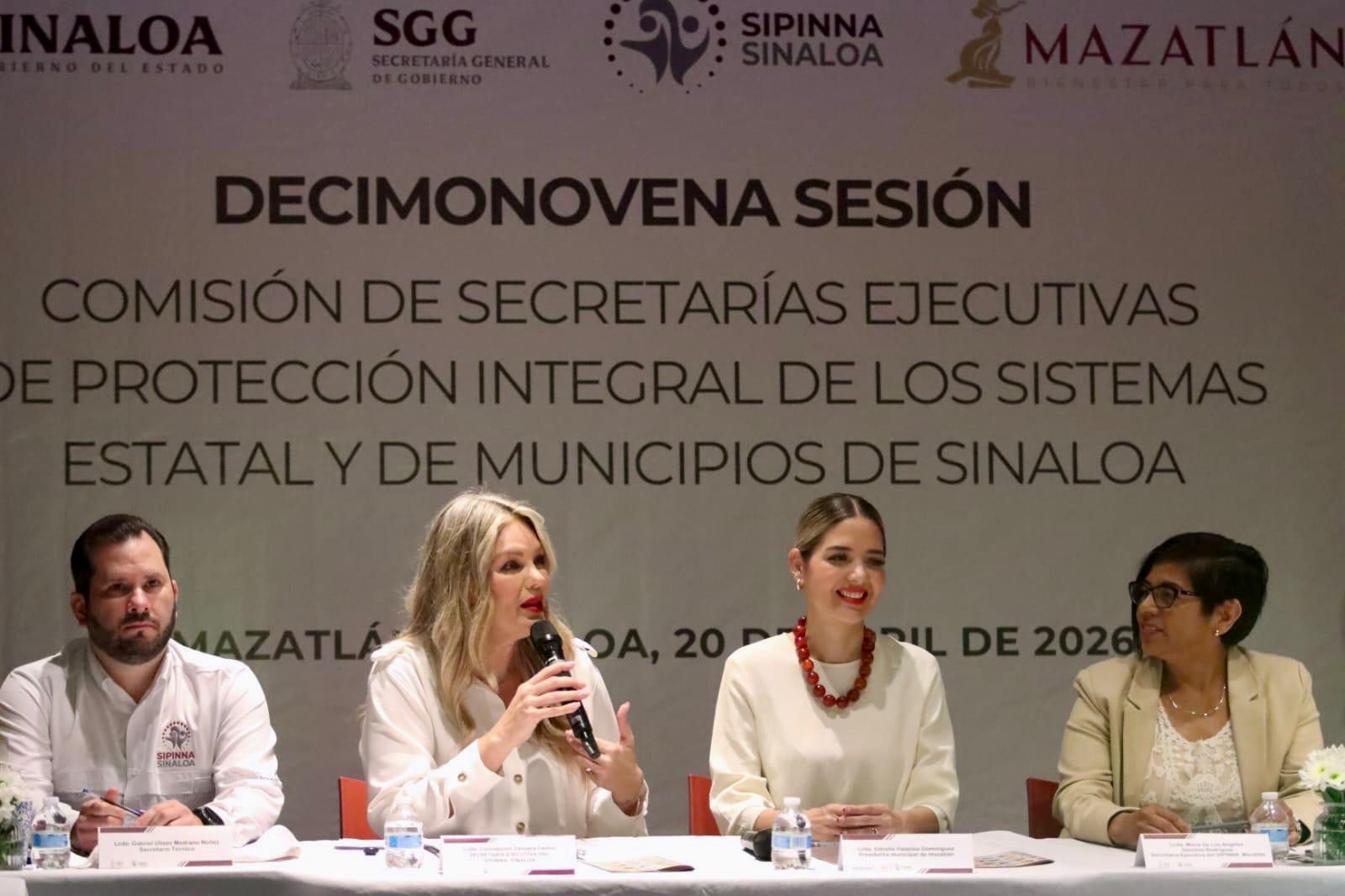 Estrella Palacios encabeza sesión de SIPINNA en Mazatlán 2026